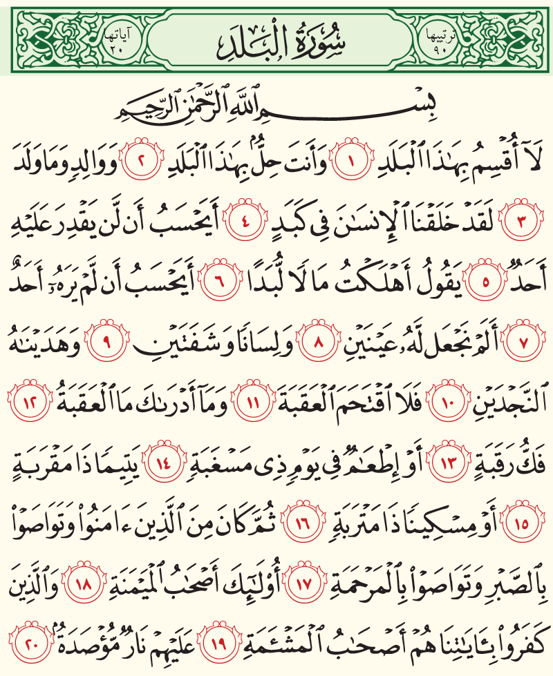 تفسير سورة البلد , شرح سورة البلد