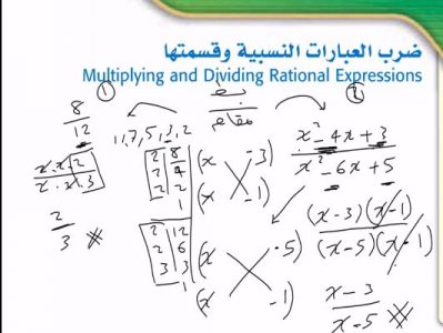 بحث عن ضرب العبارات النسبية وقسمته،ملخص ضرب العبارات النسبية وقسمته 19540 1