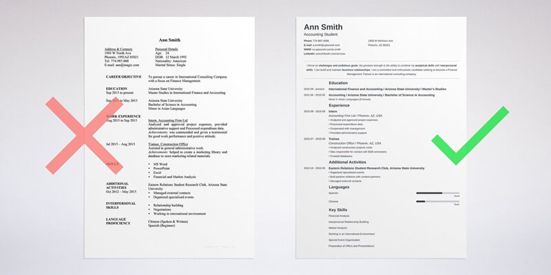 طريقة كتابة cv