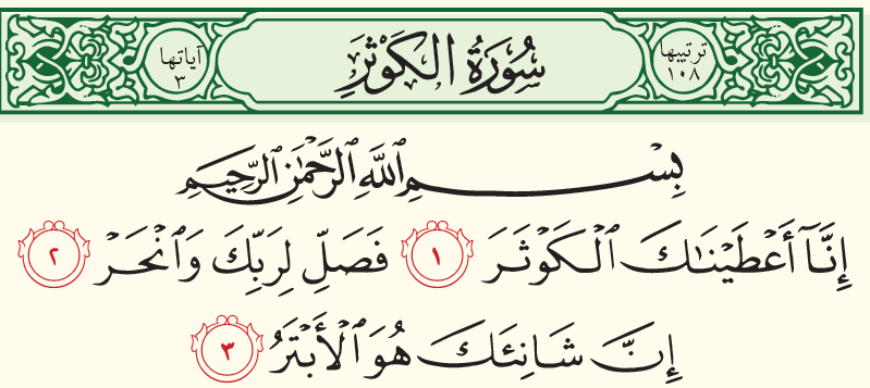 تفسير سورة الكوثر , معانى ايات سورة الكوثر فيديو