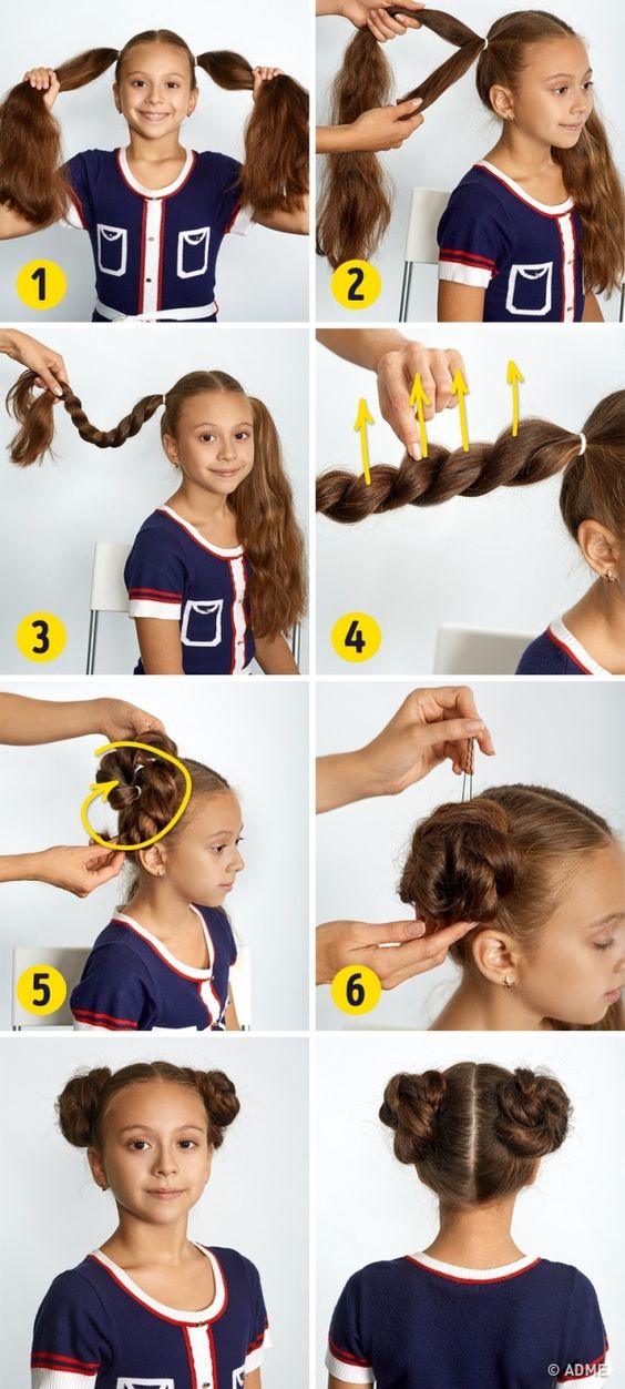 1254 4 اجمل تسريحات الشعر للمدرسة - احلى تسريحة شعر للبنات الصغيرة ليان سعود